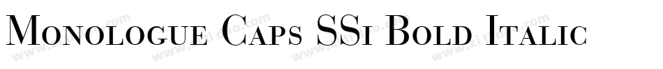 Monologue Caps SSi Bold Italic Small Caps字体转换